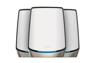 WiFi Mesh Система  NETGEAR Orbi 860 Серія, Tri-band WiFi6, 6Gbps, Роутер+2 Сателіта, білий RBK863S-10