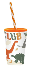 Стакан з трубочкою HEREVIN  Dino Club 0.34 л пл. (161914-066P)