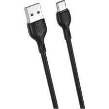 Кабель USB 2.0 AM to USB-C 2.0m 2.1A black XO (NB200-TC-BK)