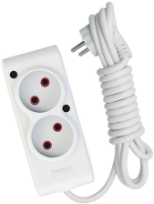 Мережевий фільтр TECCO 1.5м 2 поста white (8681277843433)