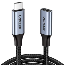 Кабель USB-C M/F 0.5m 5A USB 3.1 Gen2 10Gbps black UGREEN (80810)