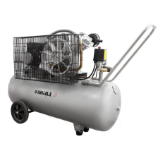 Компресор  Sigma двоциліндровий ремінний 2.5кВт 396л/хв 10бар 100л (2 крана) (7044151)