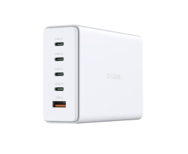 Зарядний пристрій  D-Link DCF-241 240Вт GaN 4хUSB-С, 1xUSB-A, білий 