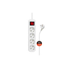 Мережевий фільтр  ColorWay 4 розетки/2M (CW-PSEA42W) White