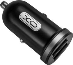 Автомобільний зарядний пристрій XO 2xUSB 2.1A + cable USB to Micro 5P black (TZ08-M-BK)