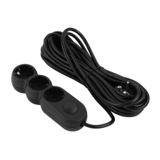 Мережевий фільтр 2E (2E-U03VES10MBK) 3 розетки, 10 м, Black