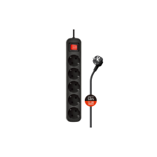 Мережевий фільтр  ColorWay 5 розеток/5M (CW-PSEA55BK) Black