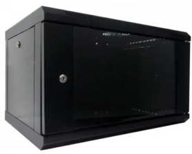 Шафа настінна  Hypernet 6U 19" 600x500 (WMNC-500-6U-FLAT-BLACK)
