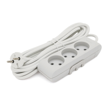 Мережевий подовжувач Panasonic X-tendia 3 гнізда, 5 м, з захистними шторками, сірий