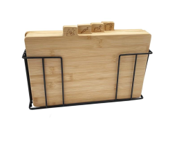 Набір дошок кухонних на підставці  Ardesto Midori, 4шт, 30х5.6х20.3см, бамбук, метал AR1430BA