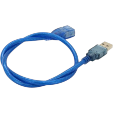 Кабель USB 2.0 AM/AF 0.5m transparent blue Voltronic (YT-AM/AF-0,5TBL)
