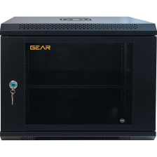 Шафа настінна  GEAR 9U 19" 600x450x500 мм, + полка 19", black (GWMSN-9U-600-450)