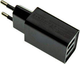 Зарядний пристрій  Denmen 2xUSB 2.1A black (DC02-BK)