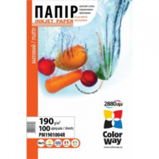Фотопапір ColorWay матовий 190г/м, 10x15 ПМ190-100