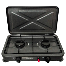 Газова Плита  GRUNHELM GGP-6032 двокомфорна з кришкою з автозапалюванням