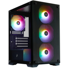 Корпус  1stPlayer X2-M-BK-4F7 Black 