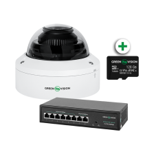 Комплект відеоспостереження Green Vision з функцією розпізнавання облич на 1 IP камеру GV-804