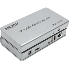 Подовжувач  HDMI сигналу PowerPlant HDMI 4K/30hz, до 120м, через CAT5E/6 (HDES120-KVM)