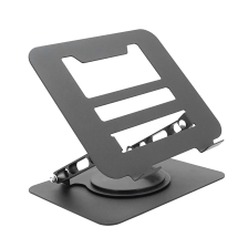 Підставка до ноутбука L018 складана, поворотна, до 17', алюміній, колір чорний, 245*225*30 мм, 1,5 кг 