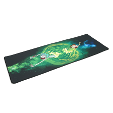 Килимок  300*800 тканинний Rick and Morty з боковою прошивкою, товщина 3 мм, колір Black/Green, Пакет
