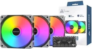 Кулер  Montech E28 ARGB 3pcs Black (E28 ARGB 3 PACK (B))