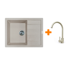 Мийка кухонна ADAMANT Anila Avena з сифоном Nova + кухонний змішувач