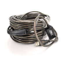  Активний подовжувач USB 2.0 AM / AF, 20m, прозорий з чіпом Q50