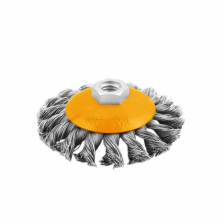 Щітка дискова  Tolsen, рифлений дріт 0.5мм, 100мм, різьблення M14 77629