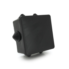 Коробка розподільна зовнішня PIPO Premium Р70 95х95х50мм; IP44; пластик; (РР) 6 гермовводів; чорна; 