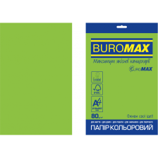 Папір  Buromax А4, 80g, INTENSIVE green, 20sh, EUROMAX (BM.2721320E-04)