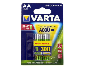 Акумулятор VARTA RECHARGEABLE ACCU AA 2600mAh BLI 2 NI-MH (READY 2 USE) 