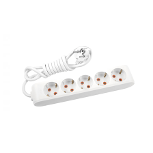 Мережевий подовжувач Panasonic X-tendia із заземленням 5 гнізд, 3 м, з захистними шторками, сірий