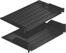  Полиця MIRSAN консольна 19" 2U 350, RAL 9005 MR.RAK2U35.01