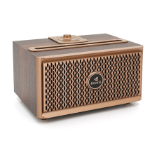 Колонка  Kisonli G1 Bluetooth 5.0, 2х10W, 1500mAh, USB/TF/BT/FM/AUX, DC: 5V, Dark wood (Brown), BOX, 