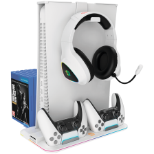 Підставка  Canyon CS-5 RGB PS5 Charge White (CND-CSPS5W)
