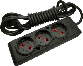 Мережевий фільтр TECCO 5м 3 поста black (8681277843310)