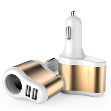 Автомобільний зарядний пристрій XoKo CC-303 (2USB, 2.1А) Gold/White (CC-303-GDWH)