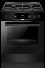 Плита  Hansa комбінована, 77л, 60x60см, дисплей, конвекція, чавун, чорний FCMM693291