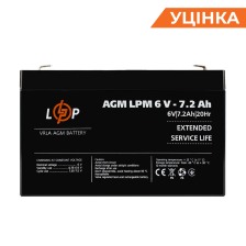 Акумулятор  AGM LPM 6V - 7,2 Ah 09/2023 Розпродаж