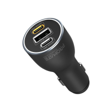 Автомобільний зарядний пристрій  Promate PowerDrive-120W 2xUSB-C, USB-A Black (powerdrive-120.black)