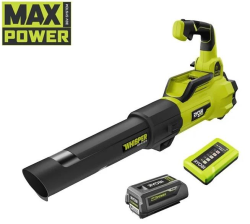 Повітродув садовий акумуляторний  Ryobi Max Power RY36BLXA-140P 36В акб 1х2А·год ЗП 176км/год 3.
