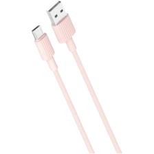 Кабель USB 2.0 AM to Micro 5P 1.0m 2.4A pink XO (NB156-M-PN)