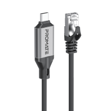 Кабель  Promate USB Type-C - RJ-45, 5 м, Black (clink-rj45)