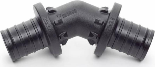 Кутник Rehau Rautitan PX, 45°, 25 мм, поліфенілсульфон, чорний 160053001