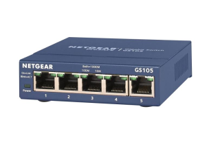 Комутатор  NETGEAR GS105GE 5xGE, некерований GS105GE