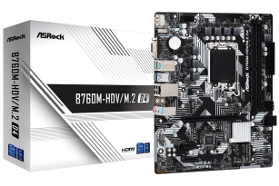 Материнская плата  ASRock B760M-HDV/M.2 D4 (s1700/B760/DDR4/mATX)