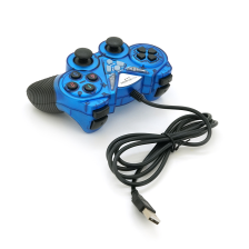 Геймпад  Brazzers BR-8600 провідний для ПК, USB 2.0, Double Shock, Blue, Blister