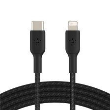 Кабель  USB 2.0 AM to Lightning 1.0m BRAIDED black Belkin (CAA004BT1MBK)