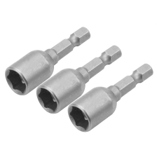 Головки торцеві  Tolsen магнітні, набір 3шт, 1/4"х48мм, 8мм,  сталі 40Cr 77823