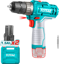 Шуруповерт  TOTAL TDLI12202 12В, Li-Ion, 2ак.,сумісність з Type-C, без ЗП